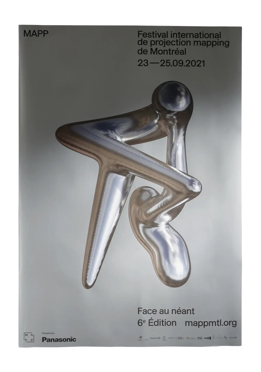 Limited edition of 100 MAPP MTL posters, 24 x 36 with metallic Pantone 877c