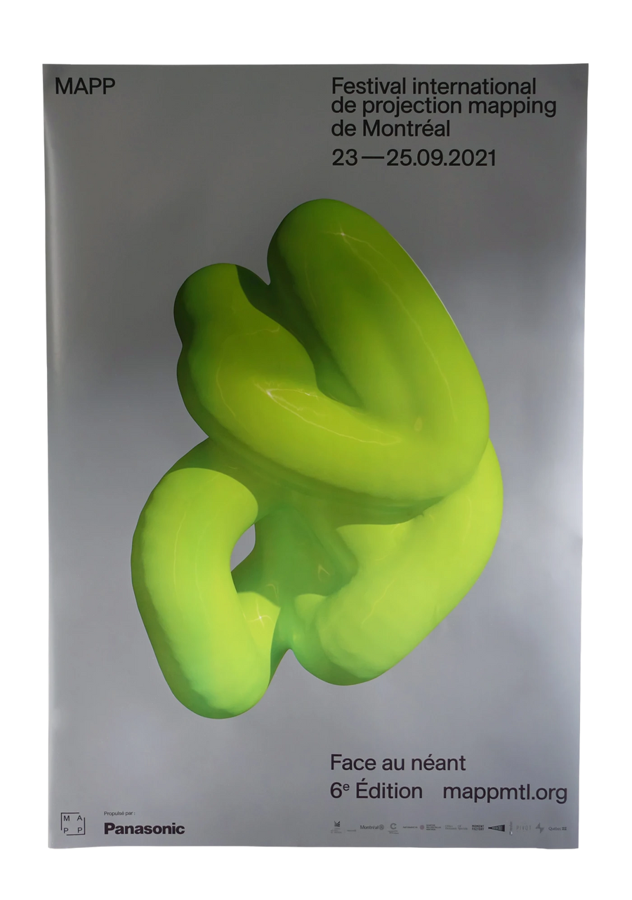 Limited edition of 100 MAPP MTL posters, 24 x 36 inches, with metallic Pantone 877c