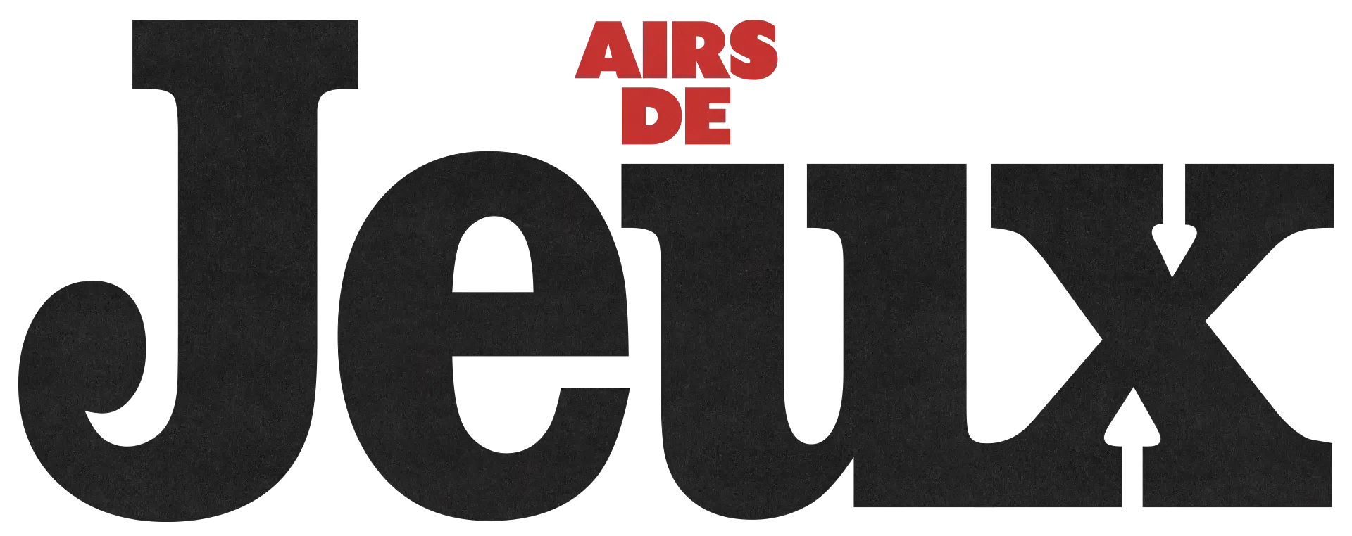 Airs de Jeux — wordmark « AIRS DE JEUX » noir et rouge sur fond blanc