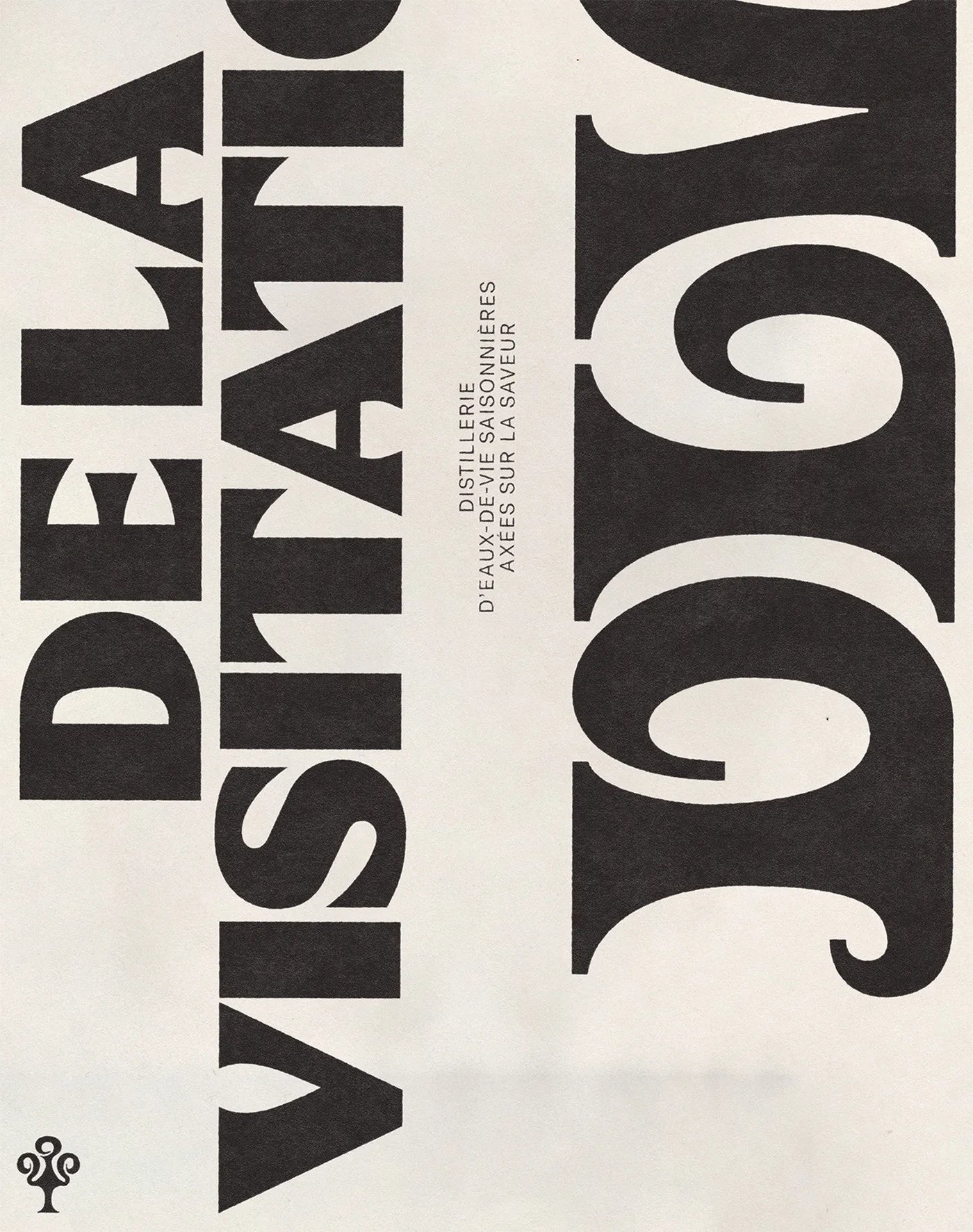 De la Visitation — double-page typographique noir et blanc, wordmark DE LA VISITATION