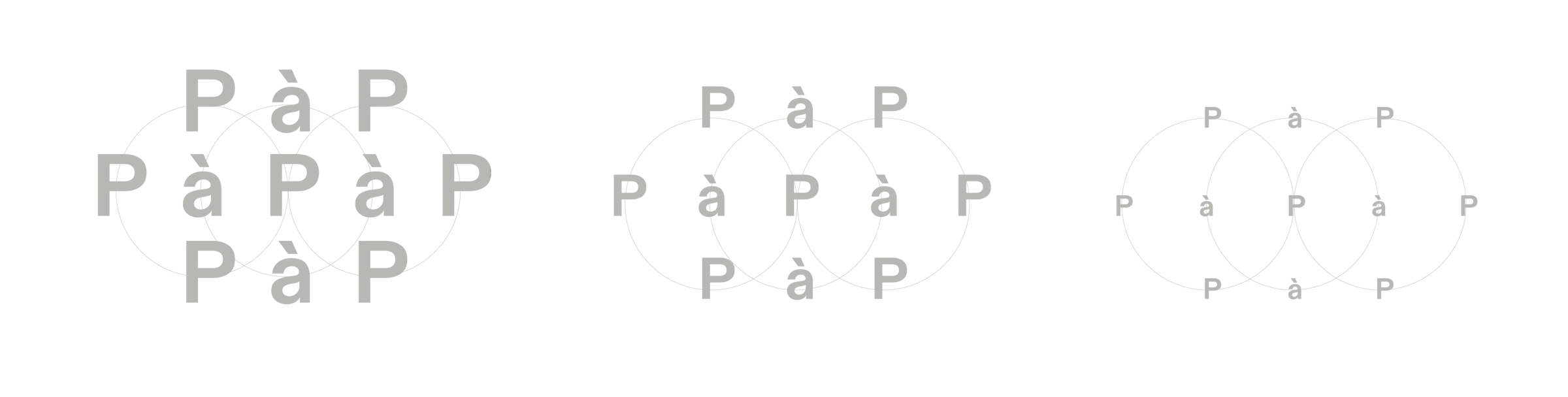 Le PàP — construction géométrique du logo « PàP » à partir de cercles entrelacés